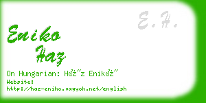 eniko haz business card